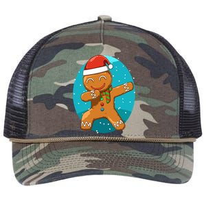 Dabbing Gingerbread Dabbing Christmas Cookie Dab Funny Funny Gift Retro Rope Trucker Hat Cap