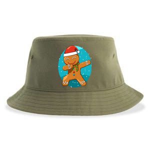 Dabbing Gingerbread Dabbing Christmas Cookie Dab Funny Funny Gift Sustainable Bucket Hat