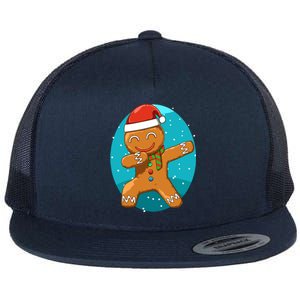 Dabbing Gingerbread Dabbing Christmas Cookie Dab Funny Funny Gift Flat Bill Trucker Hat