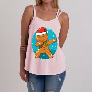 Dabbing Gingerbread Dabbing Christmas Cookie Dab Funny Funny Gift Women's Strappy Tank