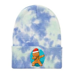 Dabbing Gingerbread Dabbing Christmas Cookie Dab Funny Funny Gift Tie Dye 12in Knit Beanie