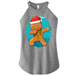 Dabbing Gingerbread Dabbing Christmas Cookie Dab Funny Funny Gift Women's Perfect Tri Rocker Tank