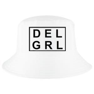 DEL GRL Delaware Girl Simple Black Design Cool Comfort Performance Bucket Hat