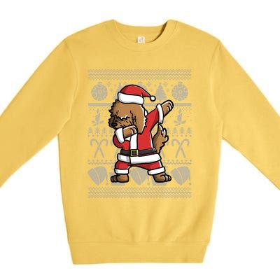 Dabbing Goldendoodle Dab Dance Funny Dog Christmas Gift Cute Gift Premium Crewneck Sweatshirt