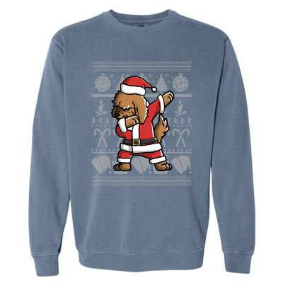 Dabbing Goldendoodle Dab Dance Funny Dog Christmas Gift Cute Gift Garment-Dyed Sweatshirt