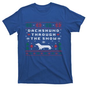 Dachshund Gift Dachmund Through The Snow T-Shirt