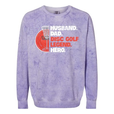 Disc Golf Design For Your Disc Golf Player Husband Gift Colorblast Crewneck Sweatshirt