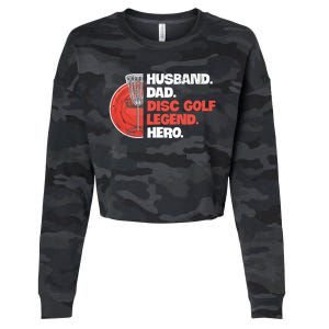 Disc Golf Design For Your Disc Golf Player Husband Gift Cropped Pullover Crew