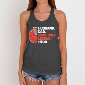 Disc Golf Design For Your Disc Golf Player Husband Gift Women's Knotted Racerback Tank