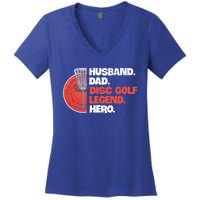 Disc Golf Design For Your Disc Golf Player Husband Gift Women's V-Neck T-Shirt