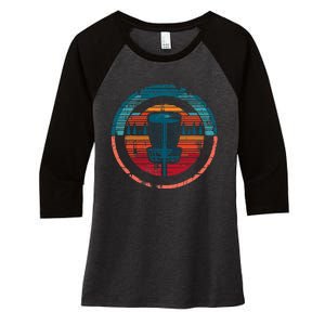 Disc Golfer Disc Golf Player Women's Tri-Blend 3/4-Sleeve Raglan Shirt