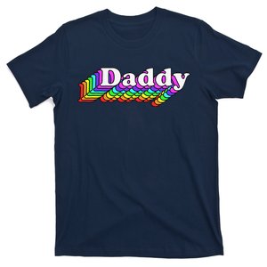 Daddy Gay Daddy Bear Retro Lgbt Rainbow Lgbtq Pride T-Shirt