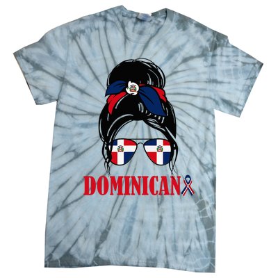 Dominicana Girl Dominican Republic Flag Women Dominicana Tie-Dye T-Shirt