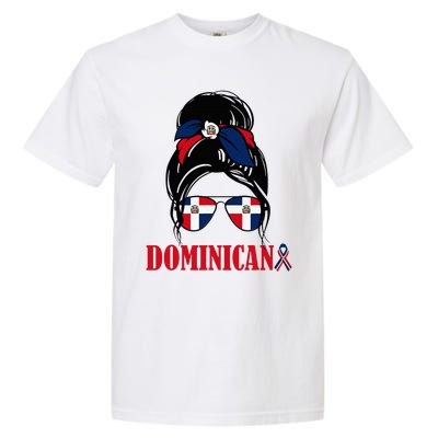 Dominicana Girl Dominican Republic Flag Women Dominicana Garment-Dyed Heavyweight T-Shirt