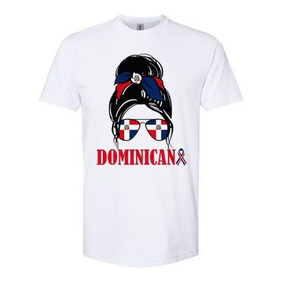 Dominicana Girl Dominican Republic Flag Women Dominicana Softstyle CVC T-Shirt