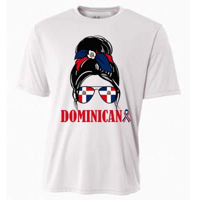 Dominicana Girl Dominican Republic Flag Women Dominicana Cooling Performance Crew T-Shirt