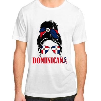 Dominicana Girl Dominican Republic Flag Women Dominicana Adult ChromaSoft Performance T-Shirt