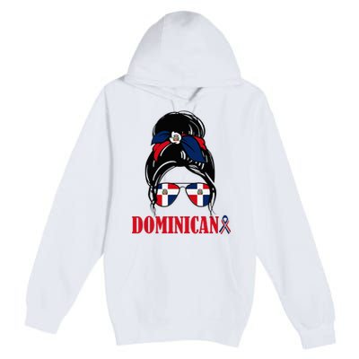 Dominicana Girl Dominican Republic Flag Women Dominicana Premium Pullover Hoodie