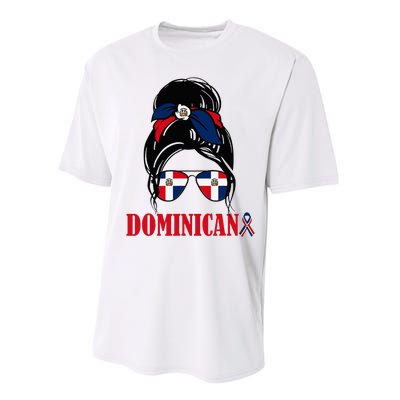 Dominicana Girl Dominican Republic Flag Women Dominicana Performance Sprint T-Shirt