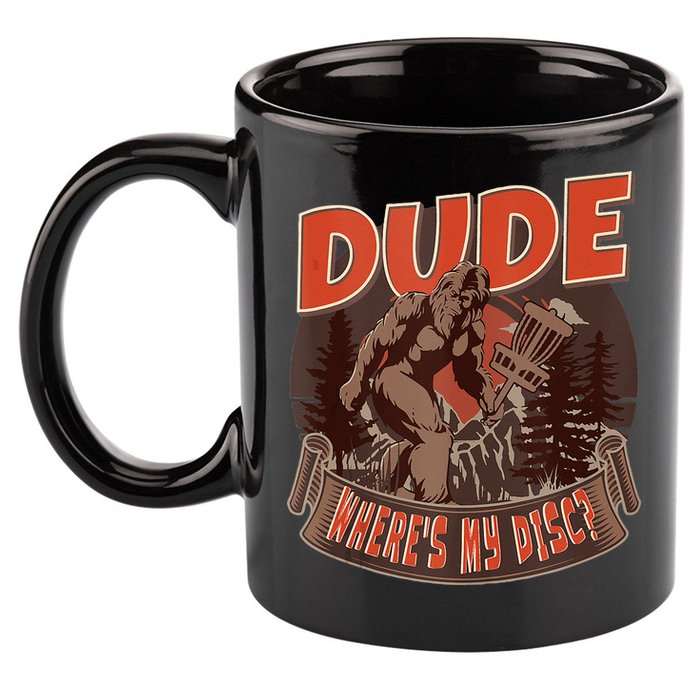 Disc Golf Dude Wheres My Disc II 11oz C Handle Ceramic Mug