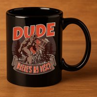 Disc Golf Dude Wheres My Disc II 11oz C Handle Ceramic Mug
