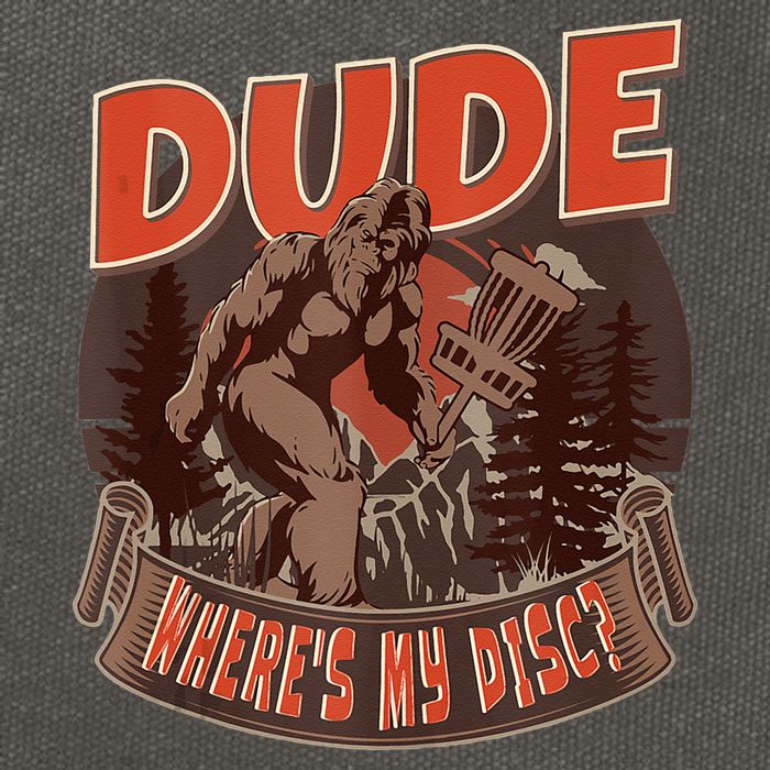 Disc Golf Dude Wheres My Disc II Cotton Canvas Backpack
