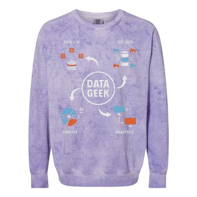 Data Geek Data Scientist Science Statistics Data Analyst Colorblast Crewneck Sweatshirt