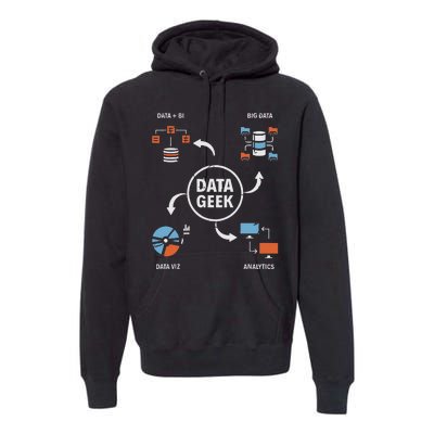 Data Geek Data Scientist Science Statistics Data Analyst Premium Hoodie