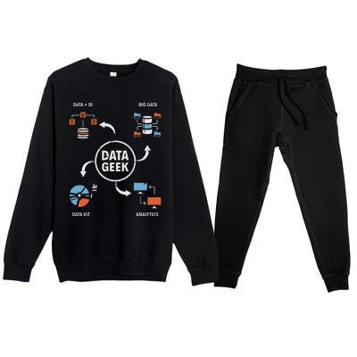 Data Geek Data Scientist Science Statistics Data Analyst Premium Crewneck Sweatsuit Set