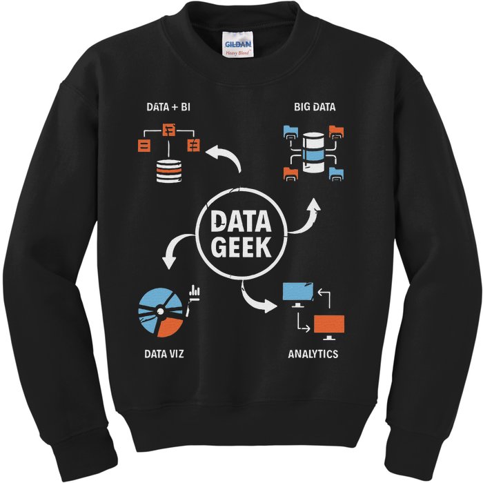 Data Geek Data Scientist Science Statistics Data Analyst Kids Sweatshirt