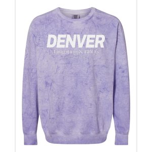 Denver Game Day Bbq Party Hometown Pride Denver Colorblast Crewneck Sweatshirt