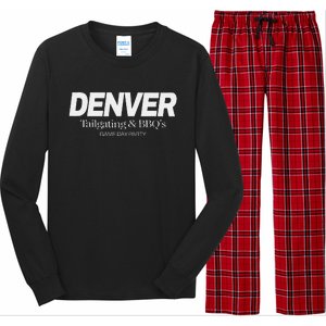 Denver Game Day Bbq Party Hometown Pride Denver Long Sleeve Pajama Set