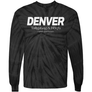 Denver Game Day Bbq Party Hometown Pride Denver Tie-Dye Long Sleeve Shirt