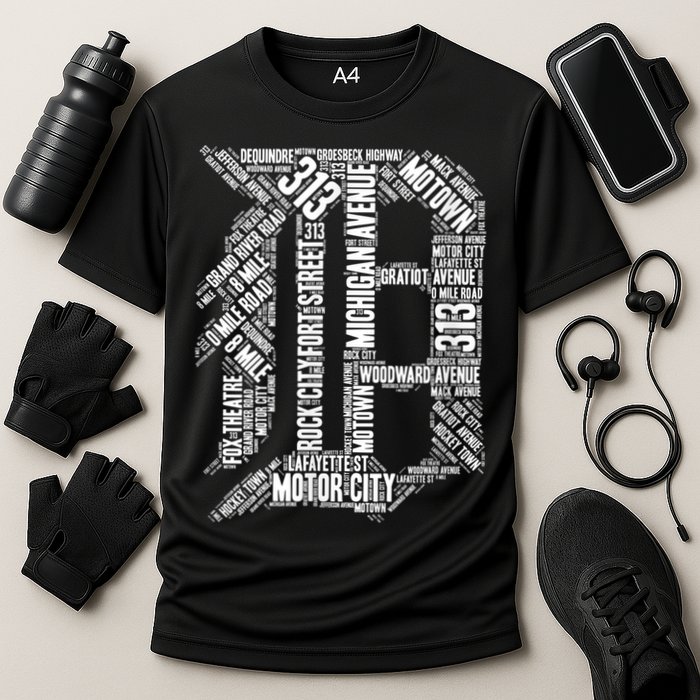 Detroit Graphic D Cooling Performance Crew T-Shirt