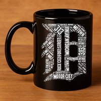 Detroit Graphic D 11oz C Handle Ceramic Mug