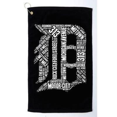 Detroit Graphic D Golf Towel