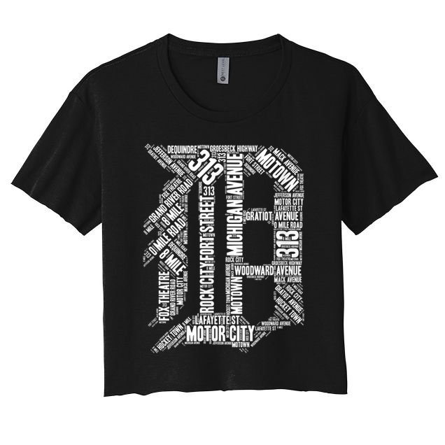 Detroit Graphic D Crop Top