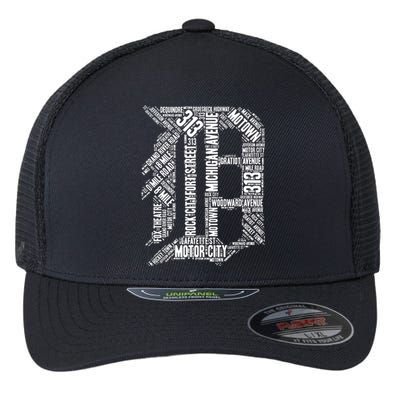 Detroit Graphic D Flexfit Unipanel Trucker Cap