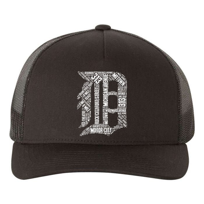 Detroit Graphic D Yupoong Adult 5-Panel Trucker Hat