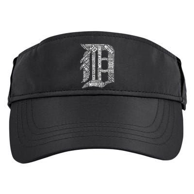 Detroit Graphic D Adult Drive Performance Visor