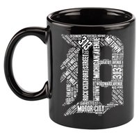 Detroit Graphic D 11oz C Handle Ceramic Mug