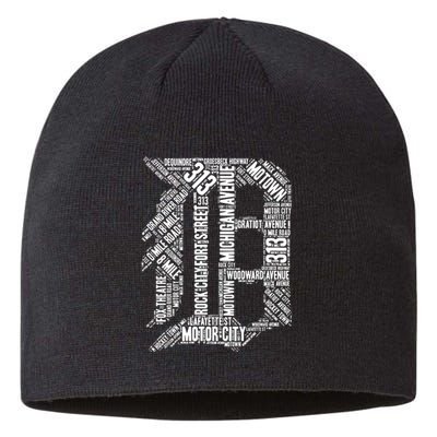 Detroit Graphic D Sustainable Beanie