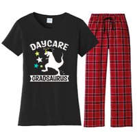 Daycare Gradsaurus Dinosaur Baby Boy Daycare Graduation Women's Flannel Pajama Set