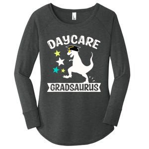 Daycare Gradsaurus Dinosaur Baby Boy Daycare Graduation Women's Perfect Tri Tunic Long Sleeve Shirt