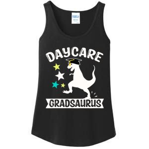 Daycare Gradsaurus Dinosaur Baby Boy Daycare Graduation Ladies Essential Tank