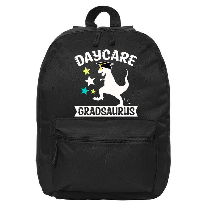 Daycare Gradsaurus Dinosaur Baby Boy Daycare Graduation 16 in Basic Backpack