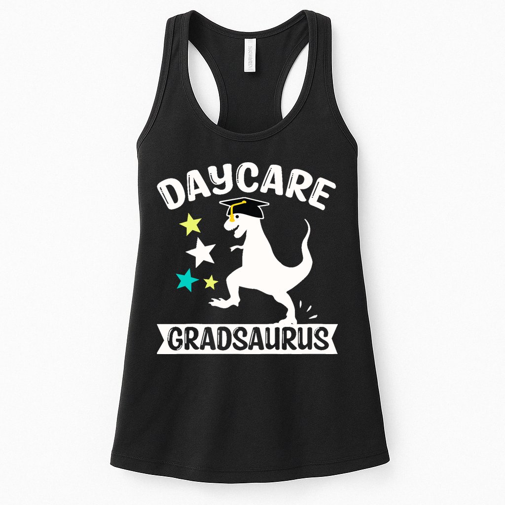 Daycare Gradsaurus Dinosaur Baby Boy Daycare Graduation Womens Tank Top