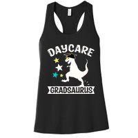 Daycare Gradsaurus Dinosaur Baby Boy Daycare Graduation Women's Racerback Tank