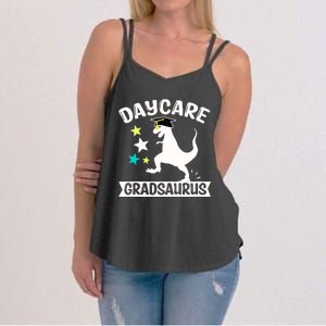 Daycare Gradsaurus Dinosaur Baby Boy Daycare Graduation Women's Strappy Tank