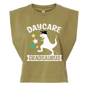 Daycare Gradsaurus Dinosaur Baby Boy Daycare Graduation Garment-Dyed Women's Muscle Tee